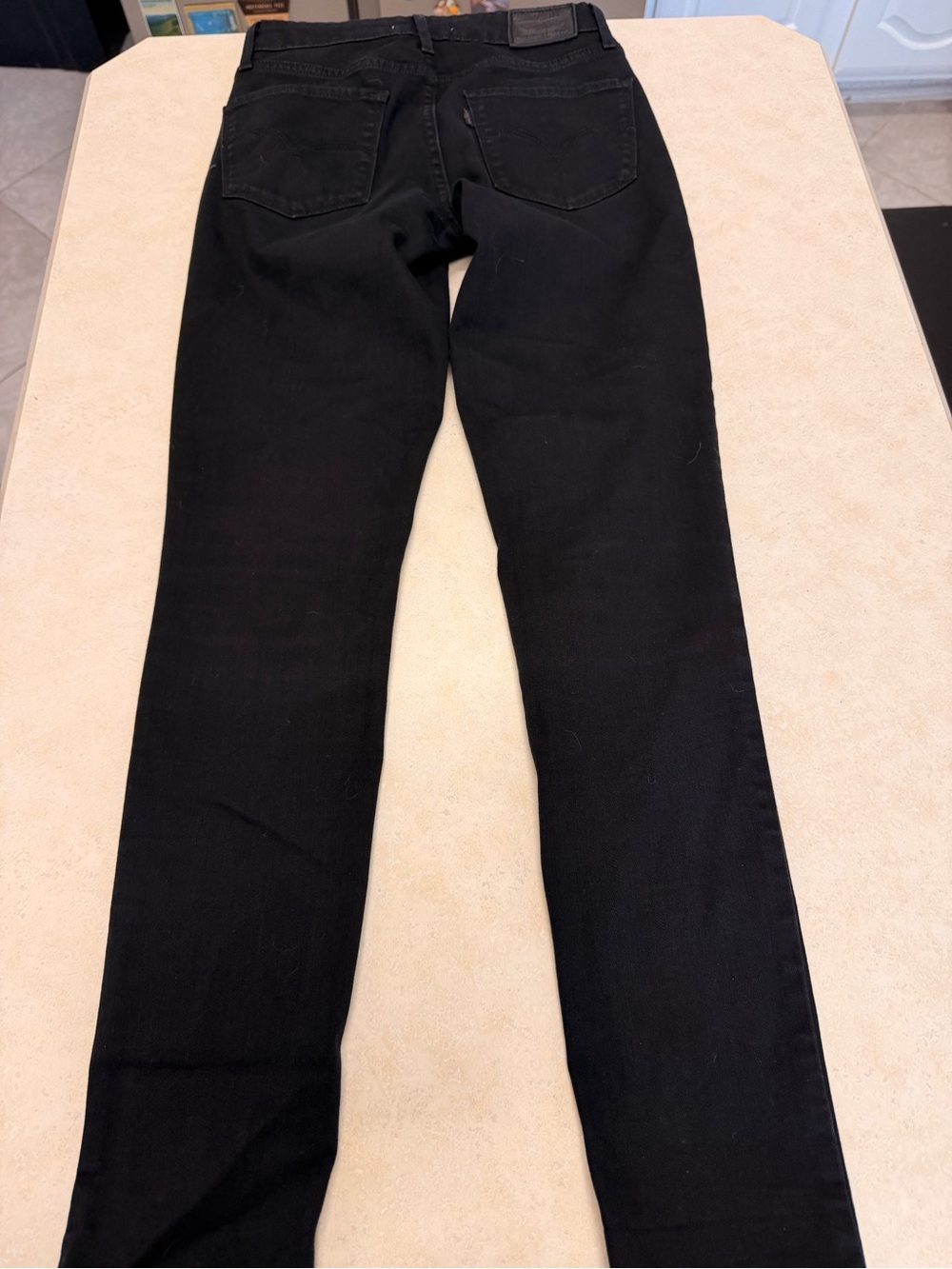 Levi Strauss 721 High Rise Skinny Black Jeans Women’s Size 25 Stretch Denim Goth - Picture 2 of 10